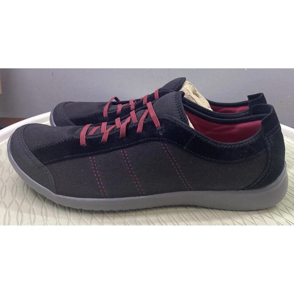 Clarks Charron Twine Womens Black Synthetic Lifestyle Sneaker Shoes Sz. 10M‎ NWB